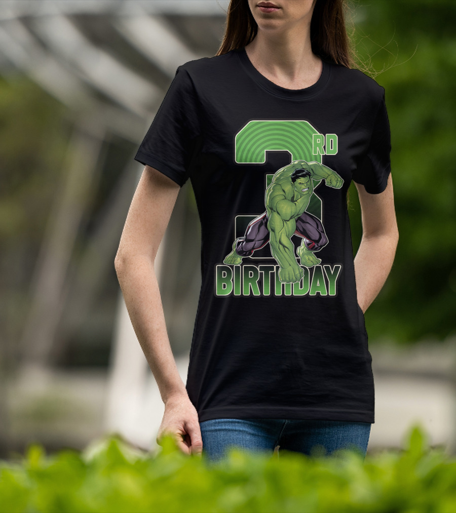 Marvel Hulk Smash 3rd Birthday Green Giant T-Shirt