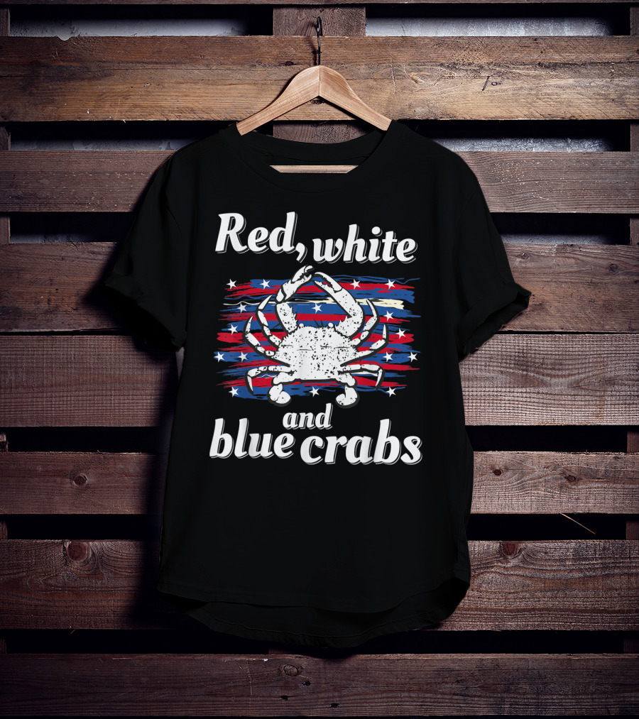 Red White And Blue Crabs Maryland Crab Chesapeake Bay T-Shirt