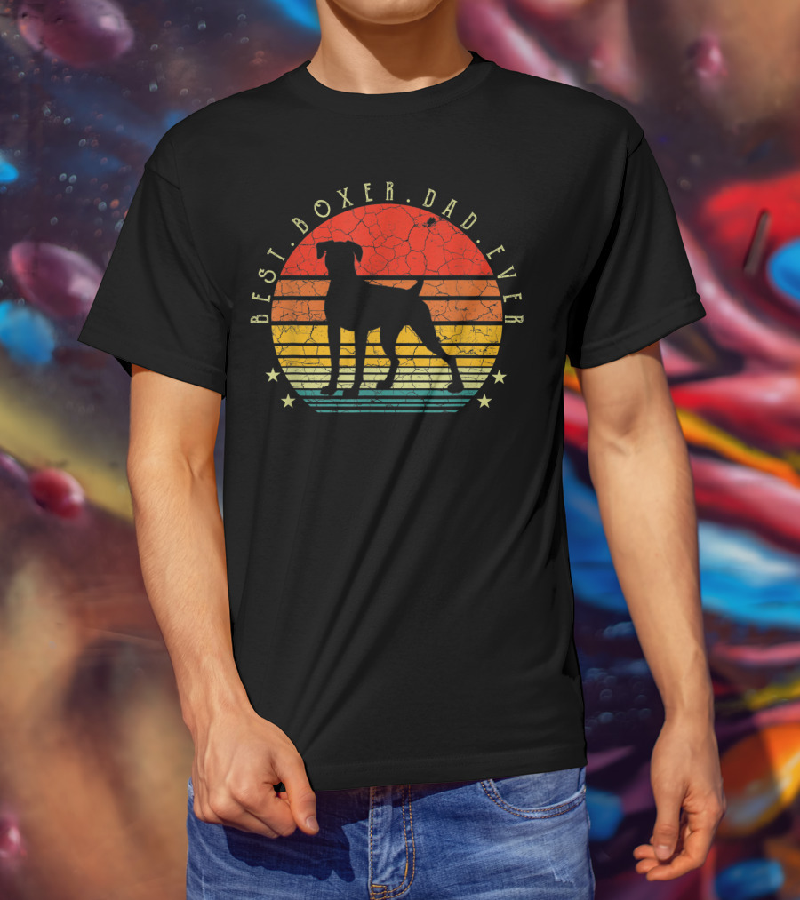Best Boxer Dad Ever Dog Lover Pet Owner Men's T-Shirt