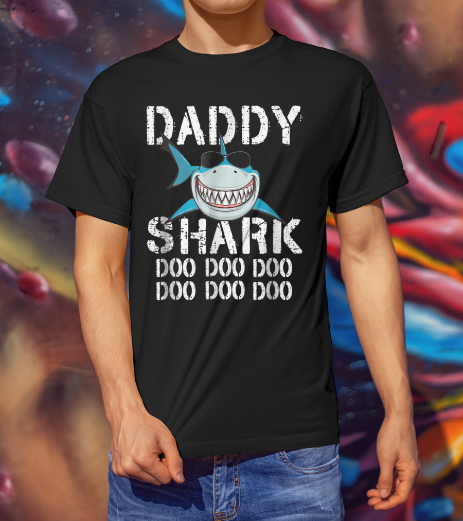 Daddy Shark Doo Doo Doo Doo Doo Doo Family Mens T-Shirt