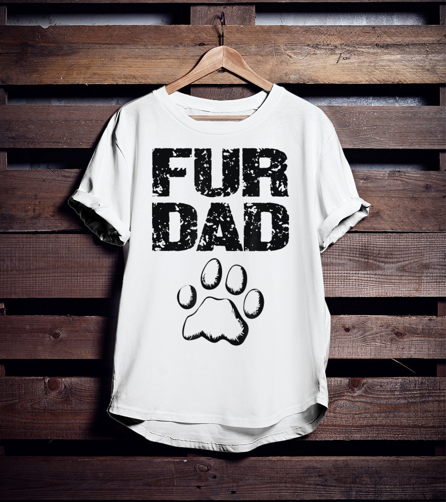 Mens Doggy Loving Fur Dad Paw T-Shirt