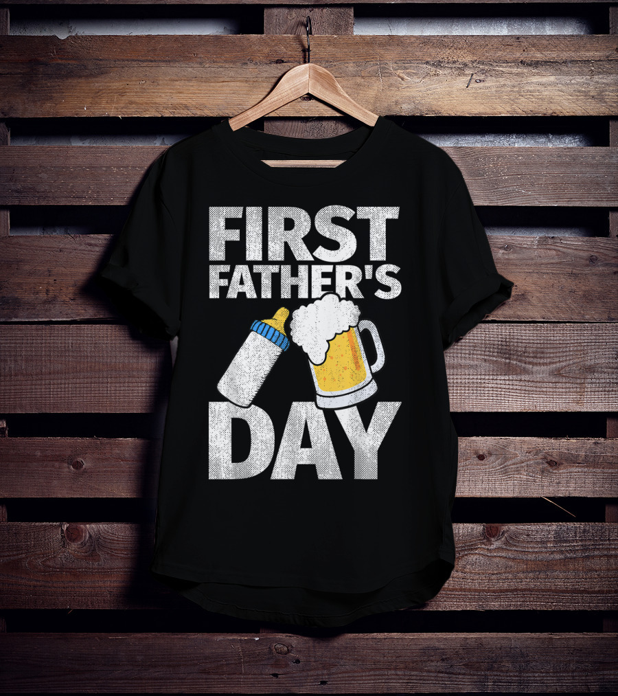 First Father's Day Beer Baby Bo T-Shirt