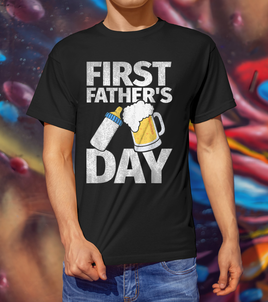 First Father's Day Beer Baby Bo T-Shirt