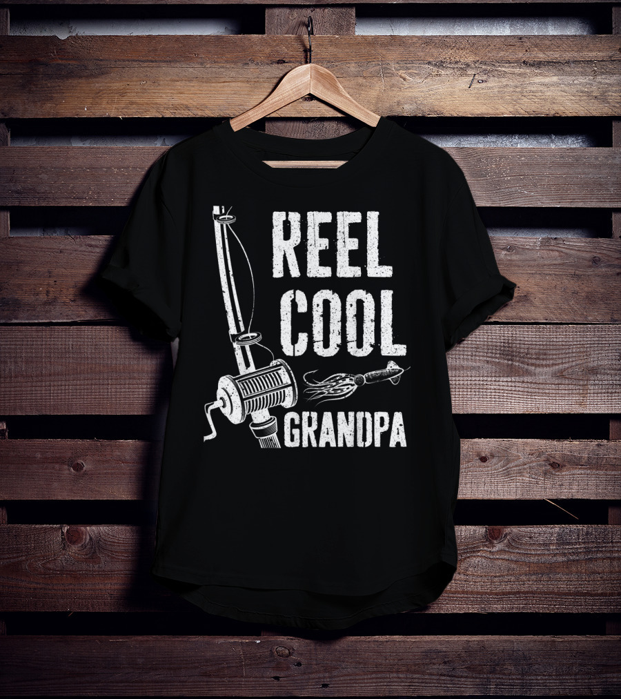 Mens Reel Cool Grandpa Fishing T-Shirt