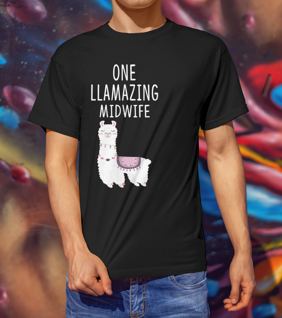 One Llamazing Midwife Llama T-Shirt