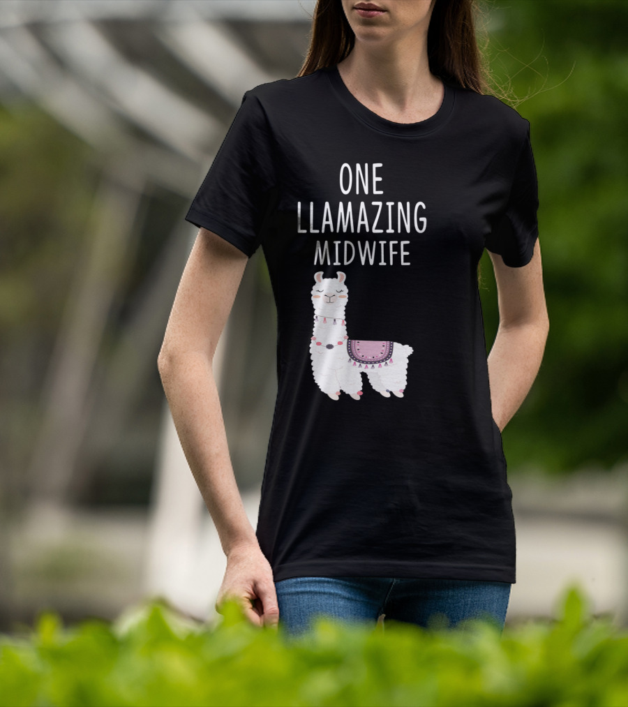 One Llamazing Midwife Llama T-Shirt