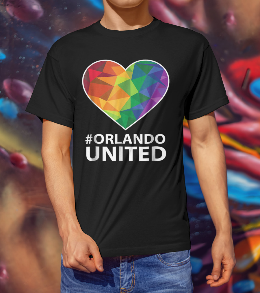 Orlando United Be Strong Multicolored Heart T-Shirt