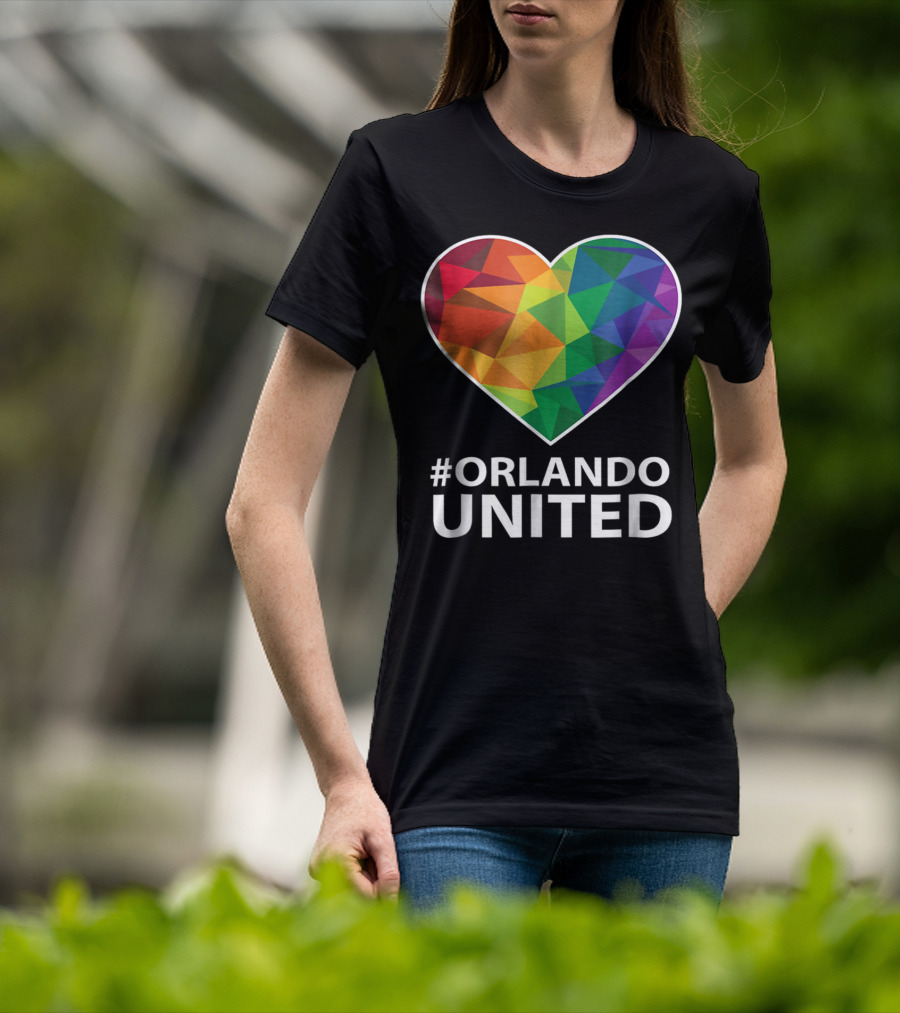 Orlando United Be Strong Multicolored Heart T-Shirt
