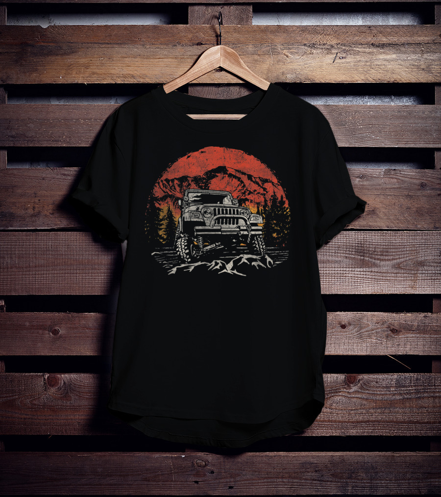 Retro Vintage Jeeps Enthusiast Off-Road Adventure T-Shirt
