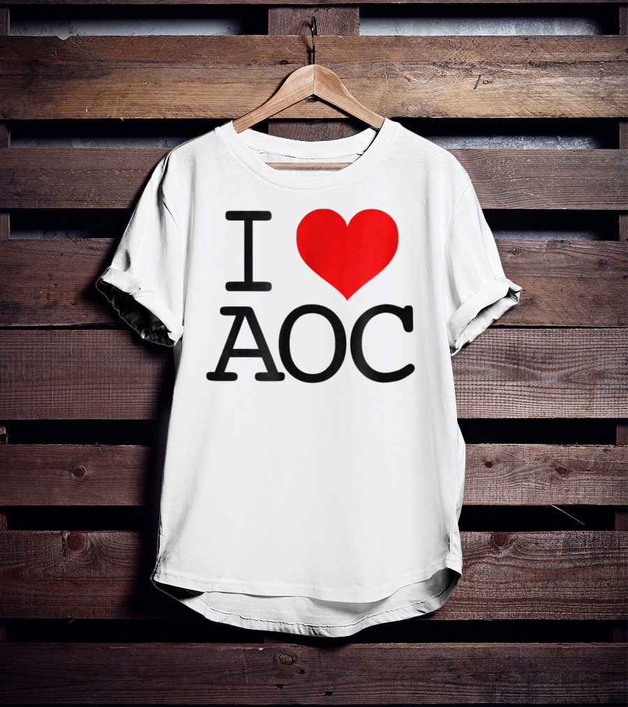 I Heart AOC Alexandria Ocasio Cortez Fan Love T-Shirt