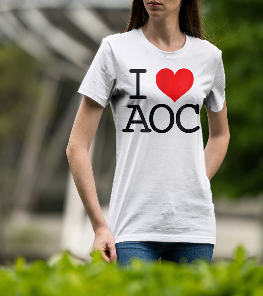 I Heart AOC Alexandria Ocasio Cortez Fan Love T-Shirt