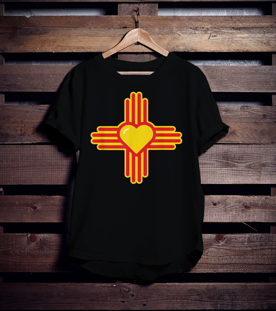 I Love New Mexico Heart Zia Symbol Of NM Iconic State Pride T-Shirt