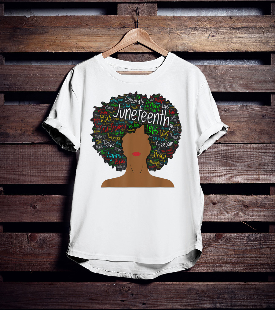 Juneteenth Colorful Afro End Slavery Freedom 1865 Celebrate History T-Shirt