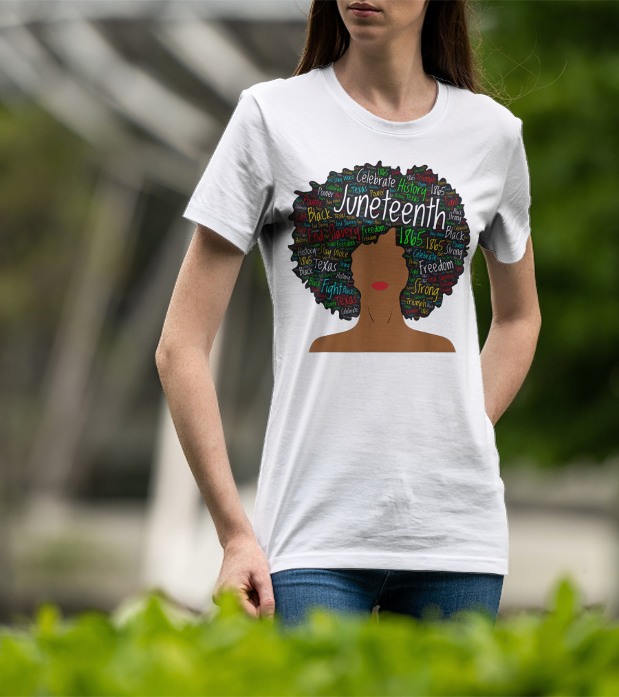 Juneteenth Colorful Afro End Slavery Freedom 1865 Celebrate History T-Shirt