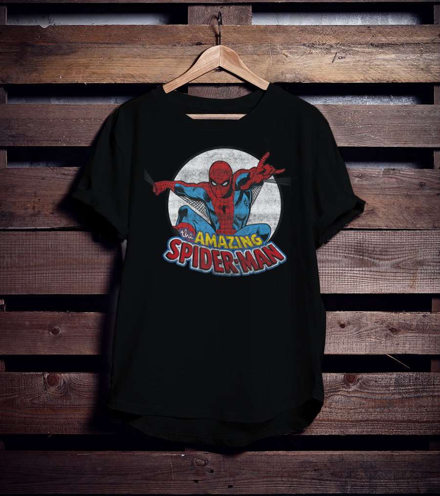 Marvel The Amazing Spider Man Vintage Circle T-Shirt