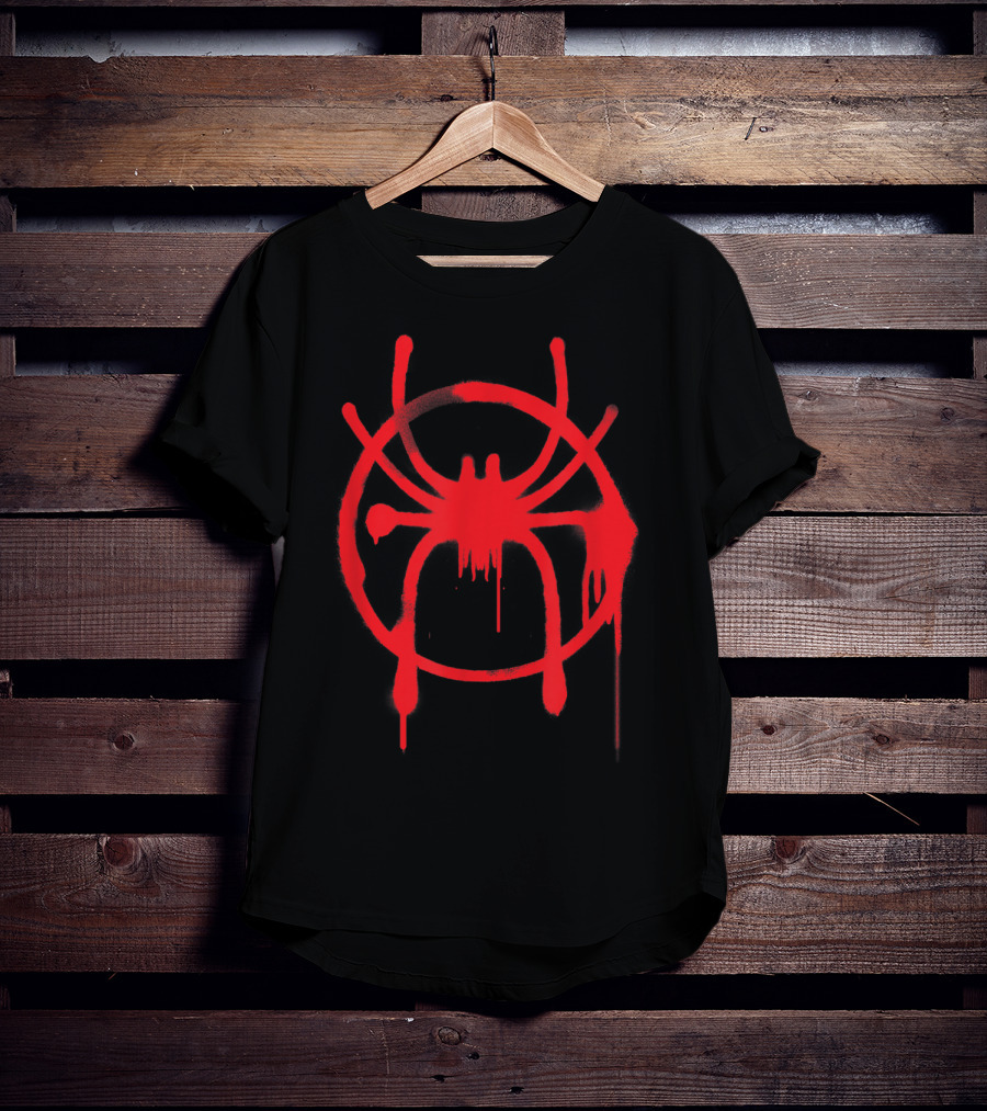 Spider Man Into The Spider Verse Red Symbol Marvel T-Shirt