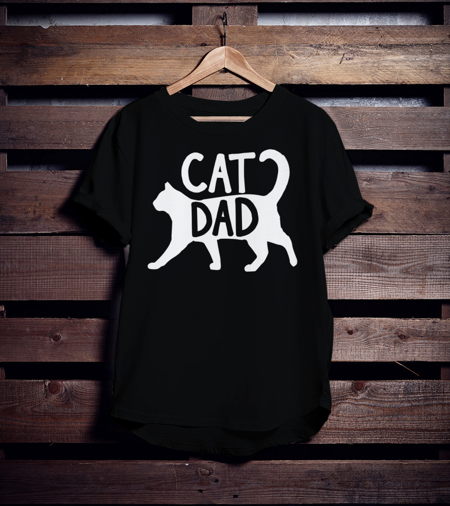 Mens Funny Cat Dad Fathers Day Best Cat Dad T-Shirt