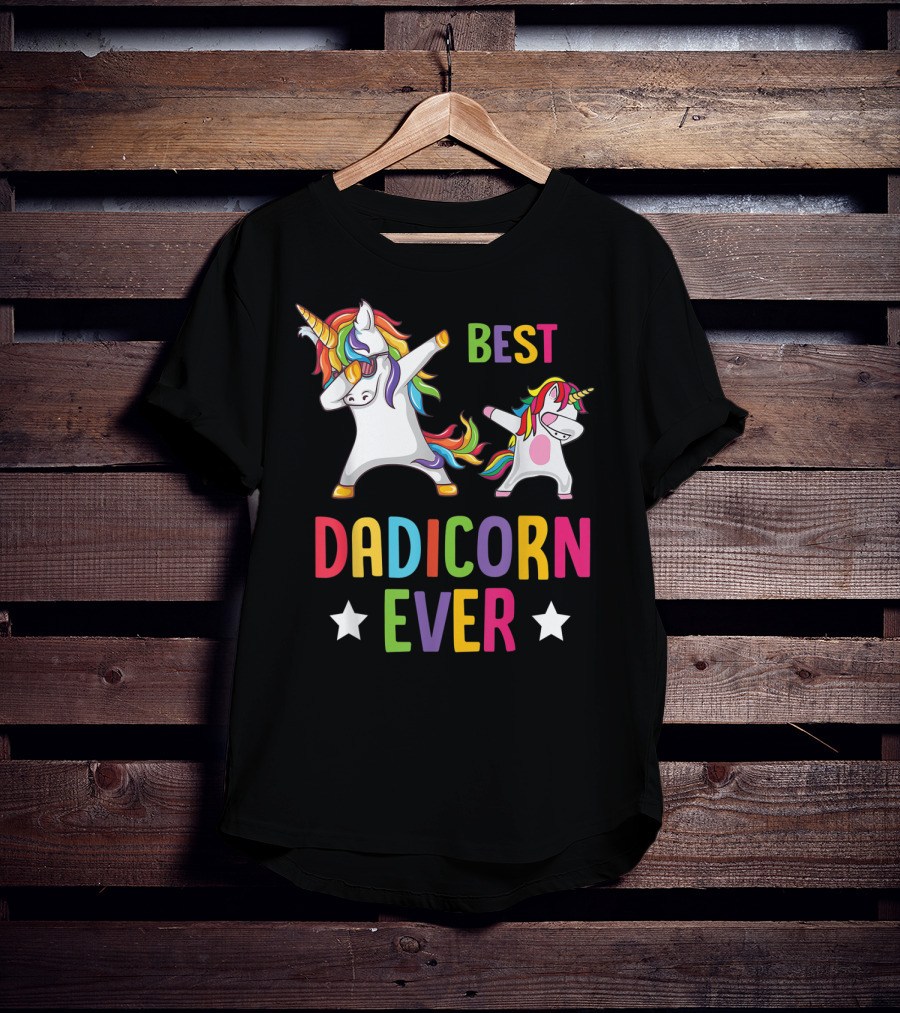 Best Dadicorn Ever Dabbing Unicorn Dad Father T-Shirt