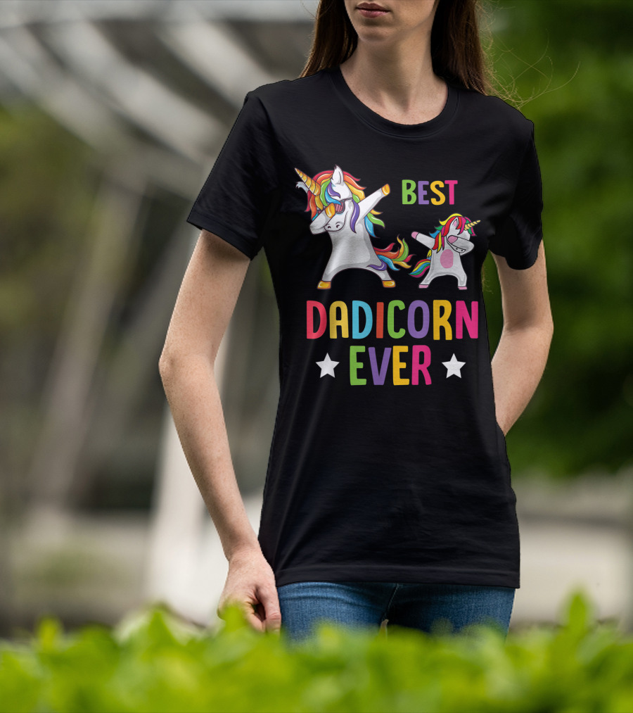 Best Dadicorn Ever Dabbing Unicorn Dad Father T-Shirt