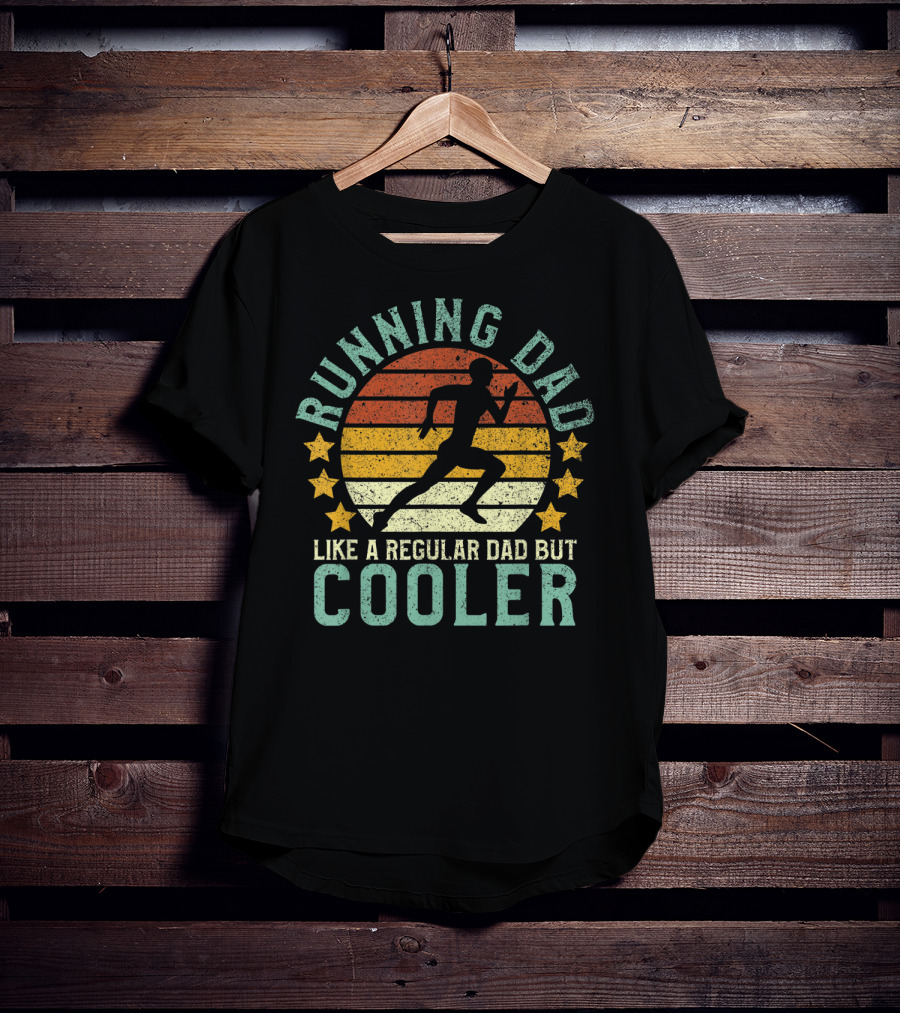 Running Dad Like A Regular Dad But Cooler Marathon Runner Father's Day T-Shirt