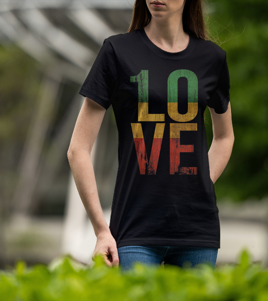 Roots Rock Reggae 1 Love Rasta Colors T-Shirt