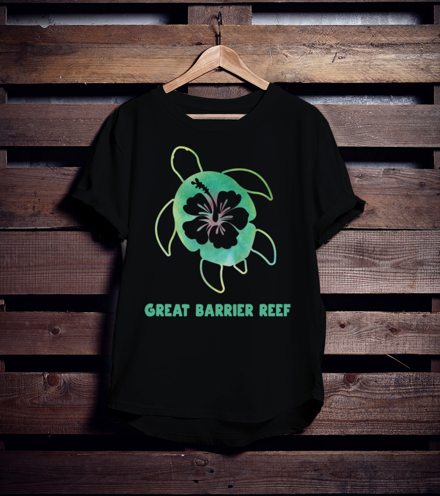 Great Barrier Reef Sea Turtle Hibiscus Vacation Top T-Shirt