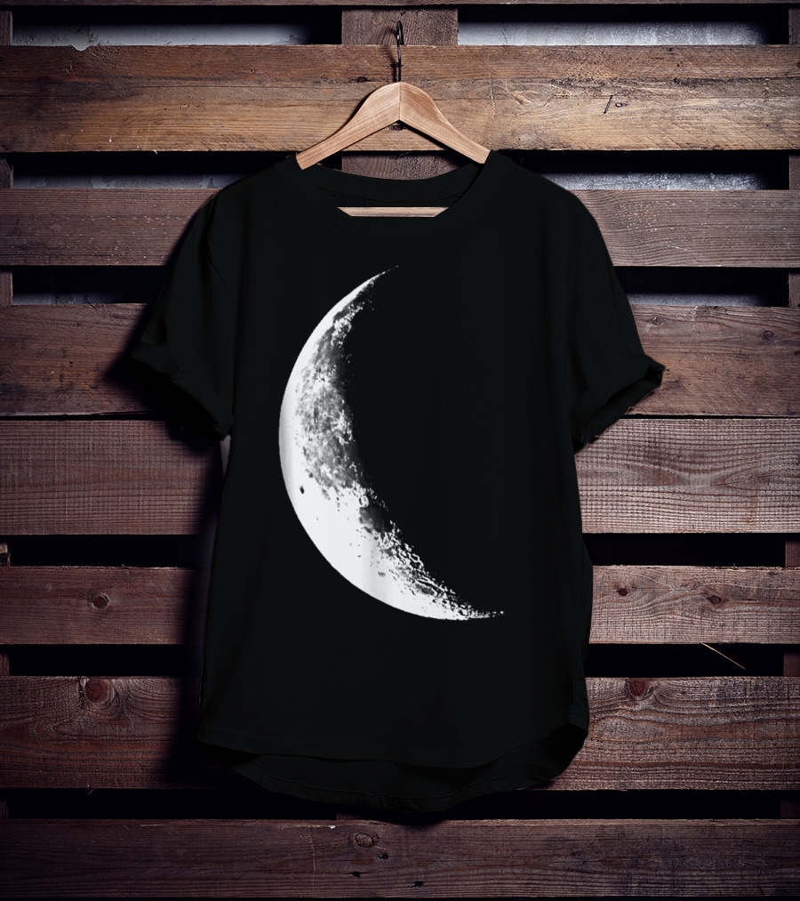 Shiny Moon Half Moon Crescent Moon Lunar Phases T-Shirt