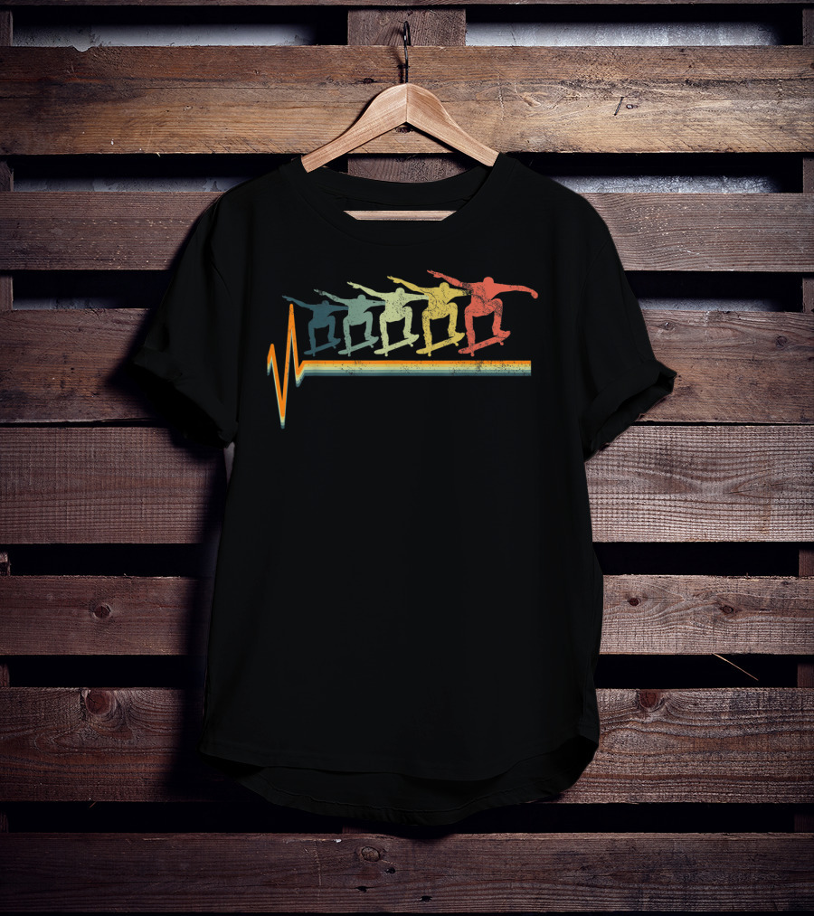 Skateboard Heartbeat Skater Love T-Shirt