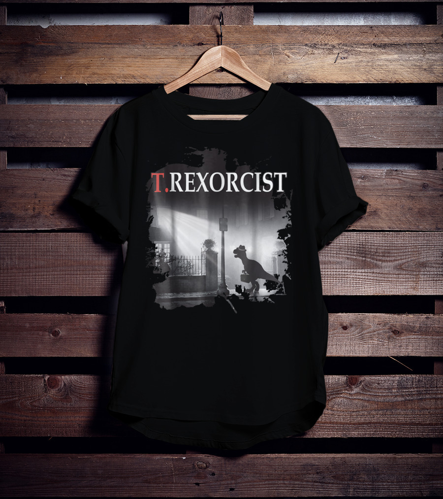 T. Rexorcist Tyrannosaurus Rex Dinosaur Movie T-Shirt