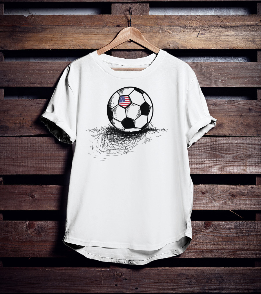 United States Soccer Ball Flag USA T-Shirt