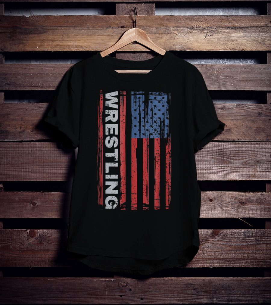 Wrestling USA Flag T-Shirt
