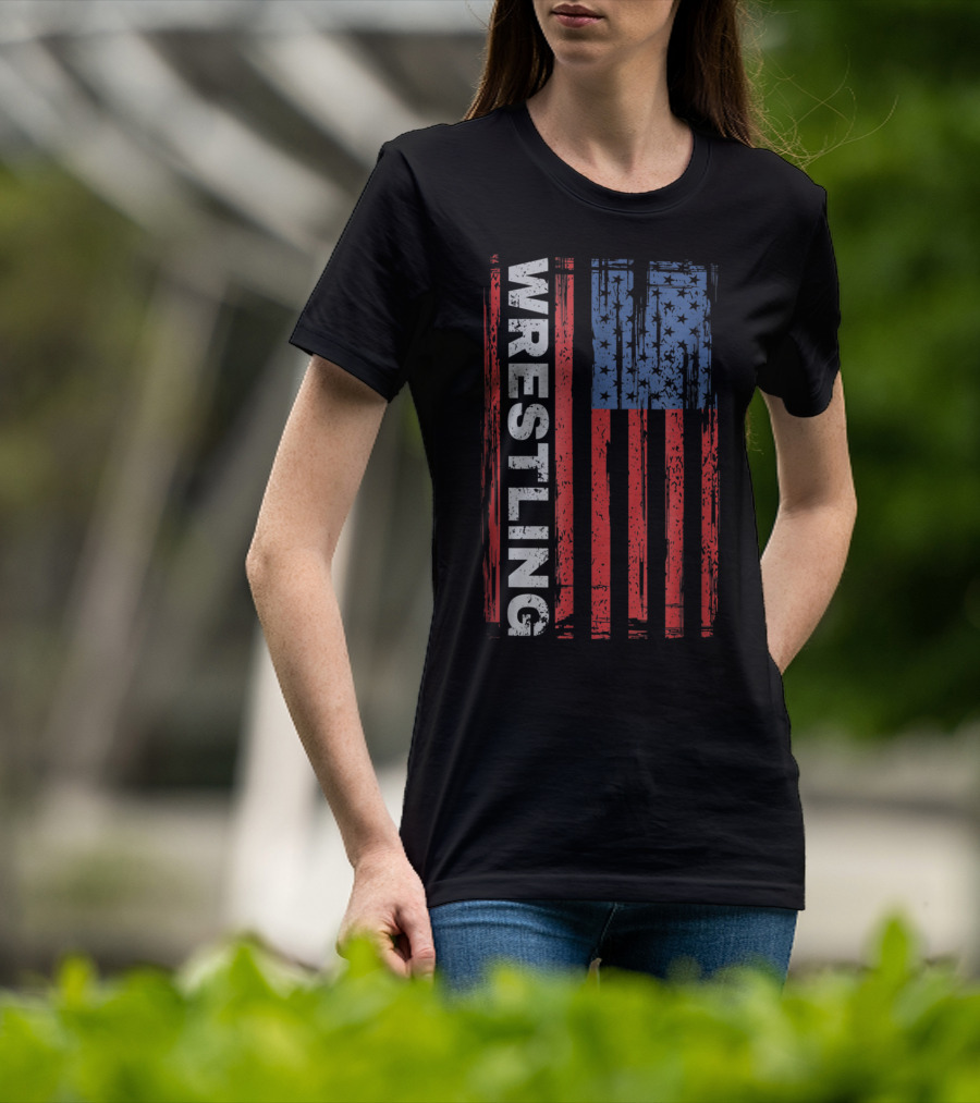 Wrestling USA Flag T-Shirt