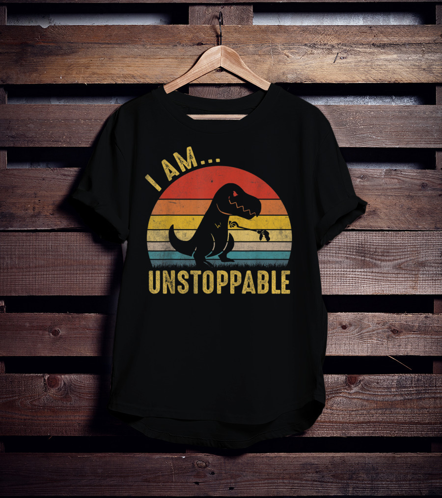 I Am Unstoppable Vintage Funny Rex Dinosaur T-Shirt