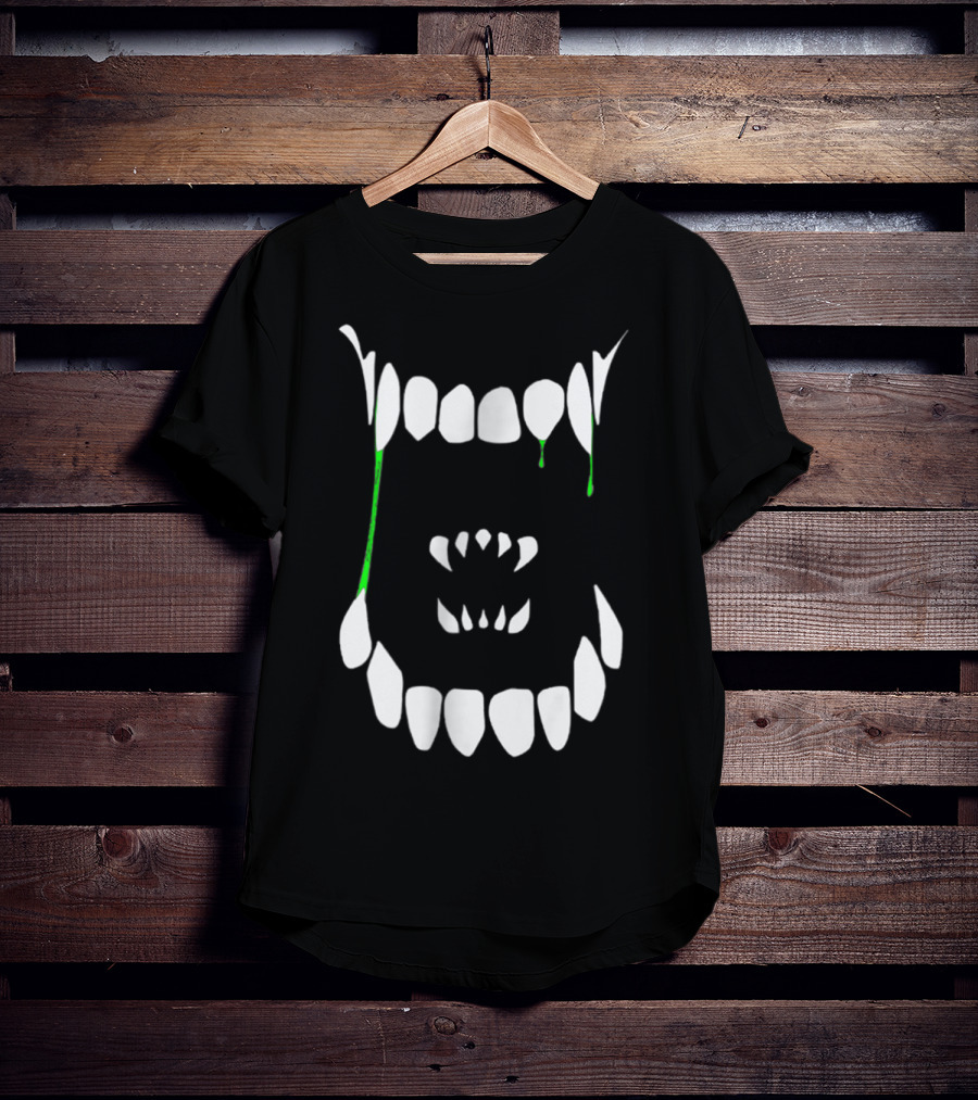 Xenomorph Xeno Teeth Green Drip Adults T-Shirt
