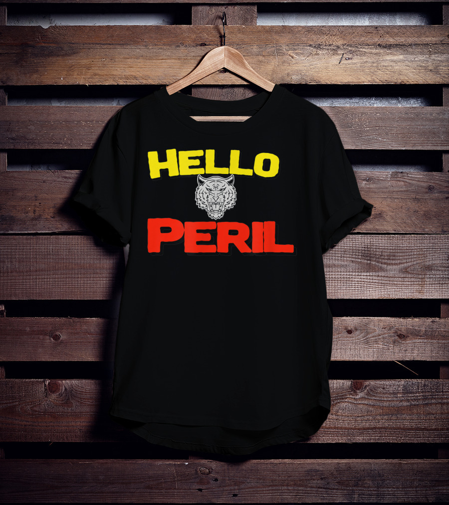Hello Peril Band Logo Tiger Head T-Shirt