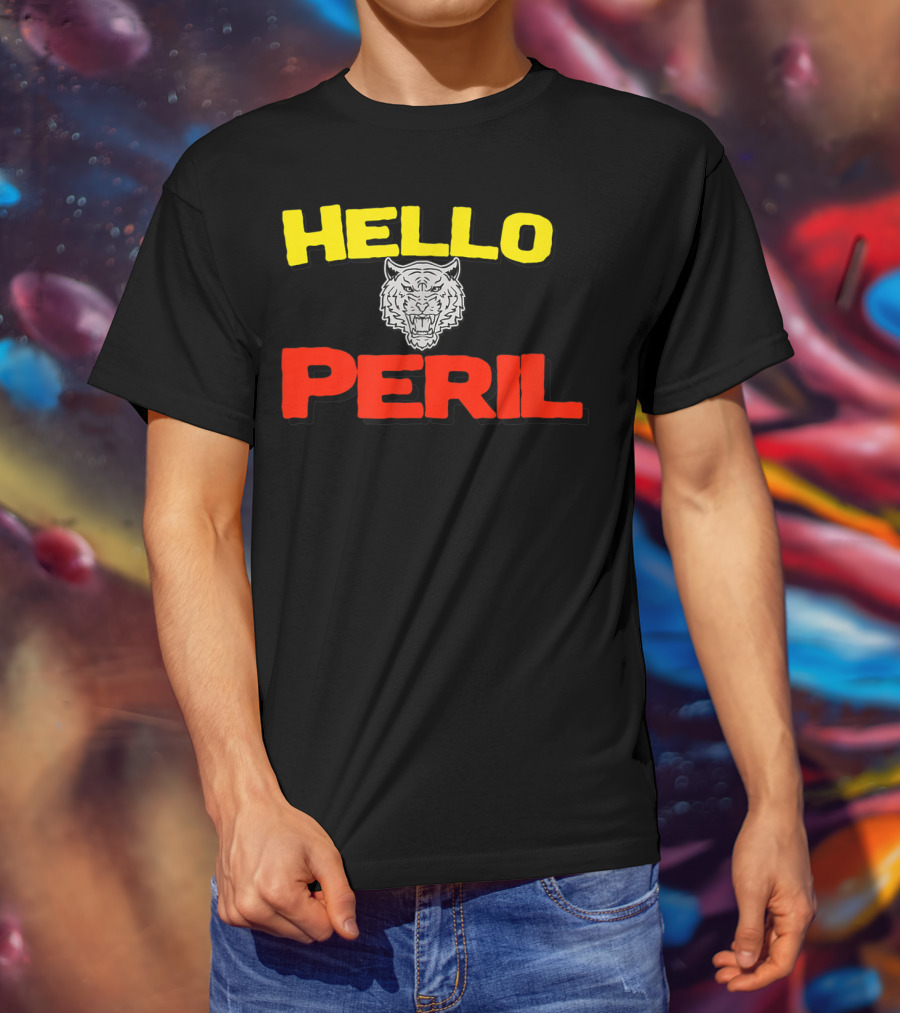 Hello Peril Band Logo Tiger Head T-Shirt