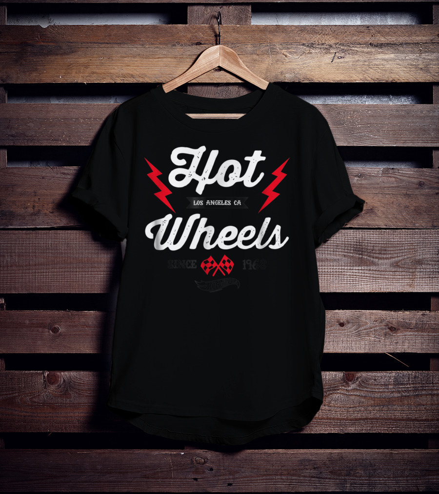 Hot Wheels Los Angeles CA Since 1968 Vintage Badge Flame T-Shirt