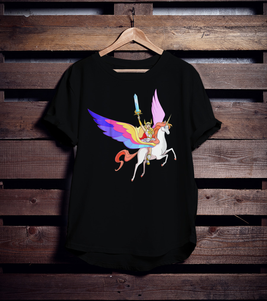 She Ra Kids DreamWorks Action Adventure With Swift Wind Pegasus T-Shirt