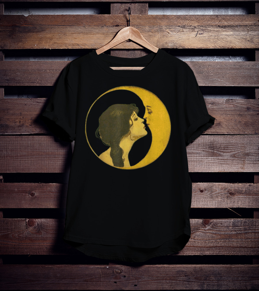 Kiss The Man On The Moon Vintage Celestial T-Shirt
