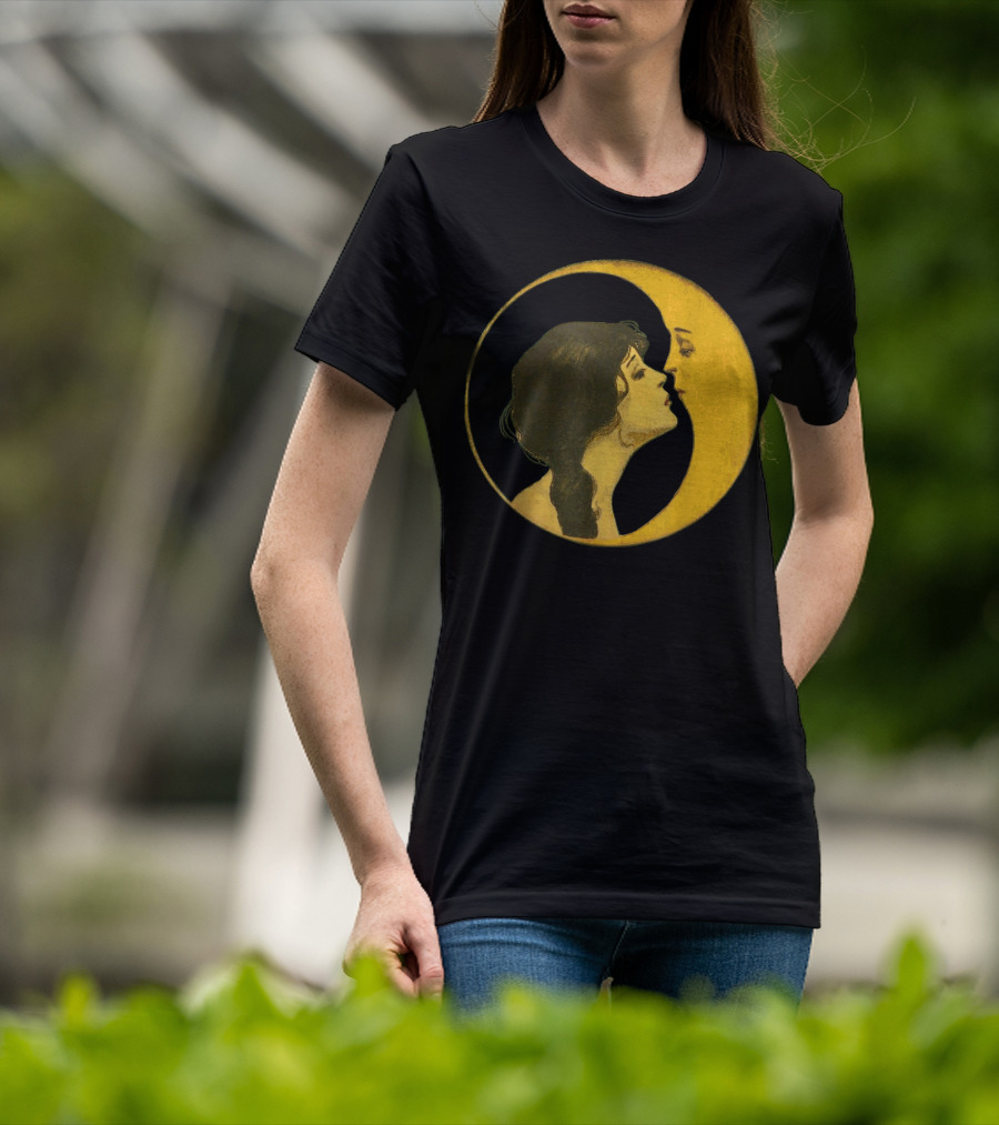 Kiss The Man On The Moon Vintage Celestial T-Shirt
