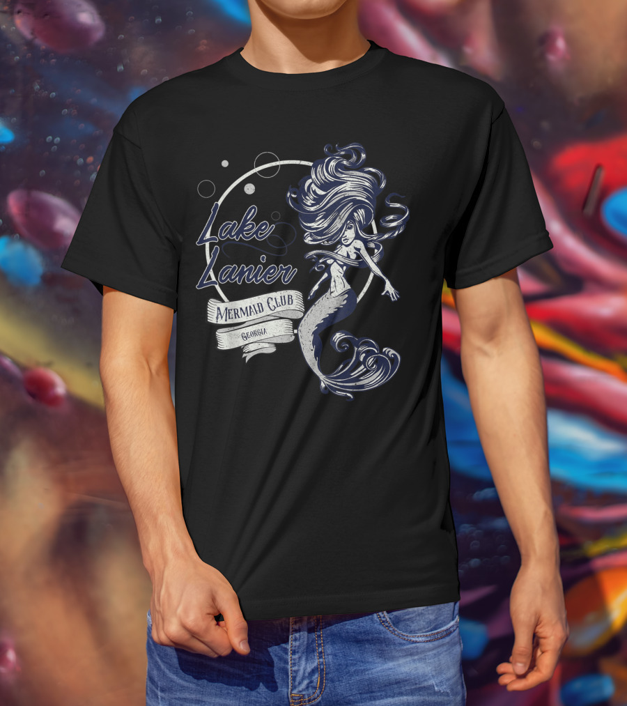 Lake Lanier Mermaid Club Georgia Vintage Mermaid T-Shirt