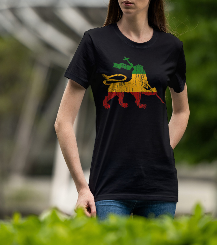 Lion Of Judah Rastafari Rasta Reggae Jamaica T-Shirt