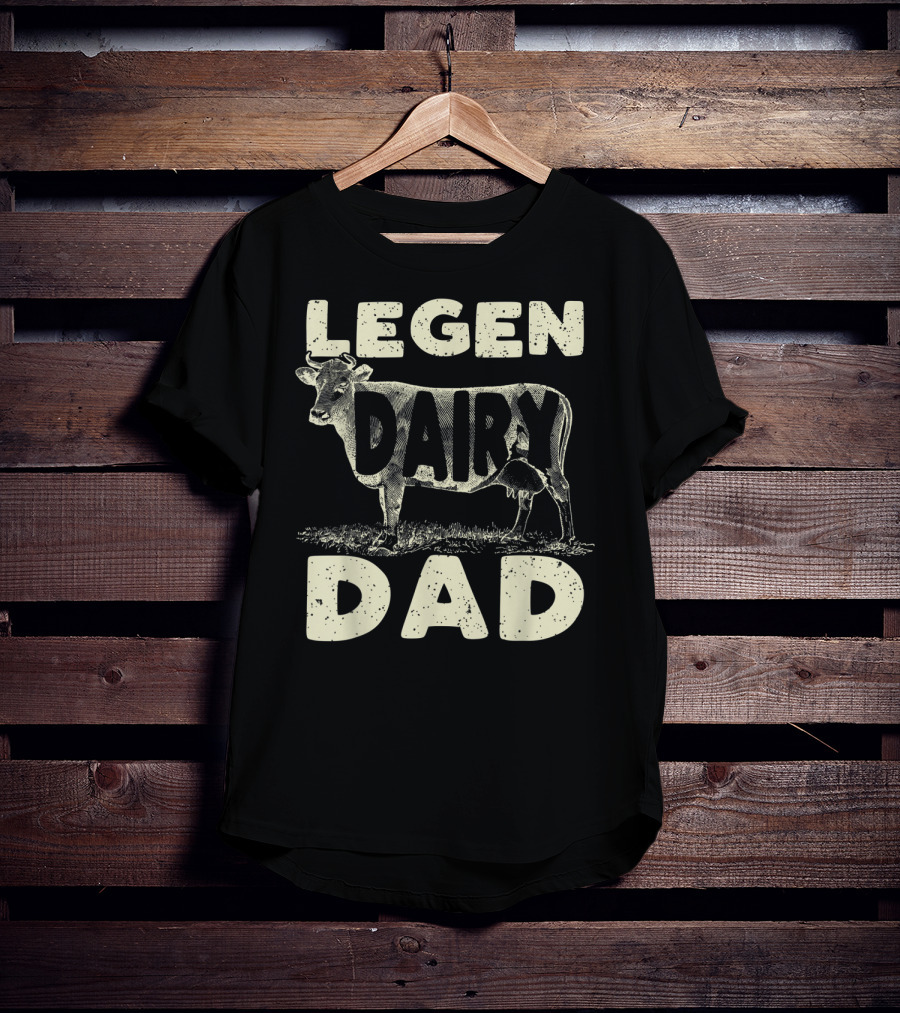 Mens Legen Dairy Dad Cow Farmer Father's Day T-Shirt