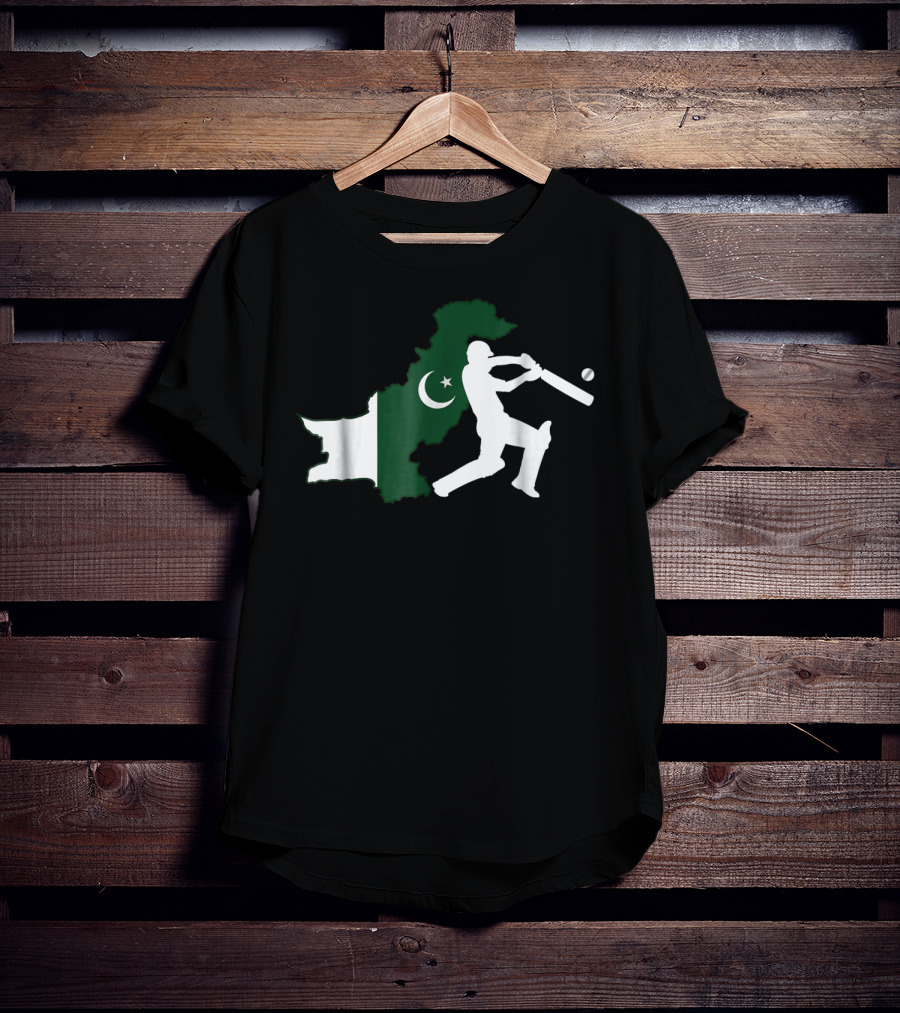Pakistan Cricket Team Map And Player T-Shirt