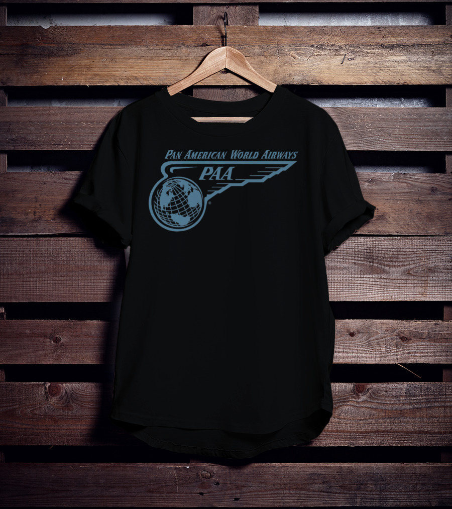 Pan American World Airways PAA Wing And Globe T-Shirt