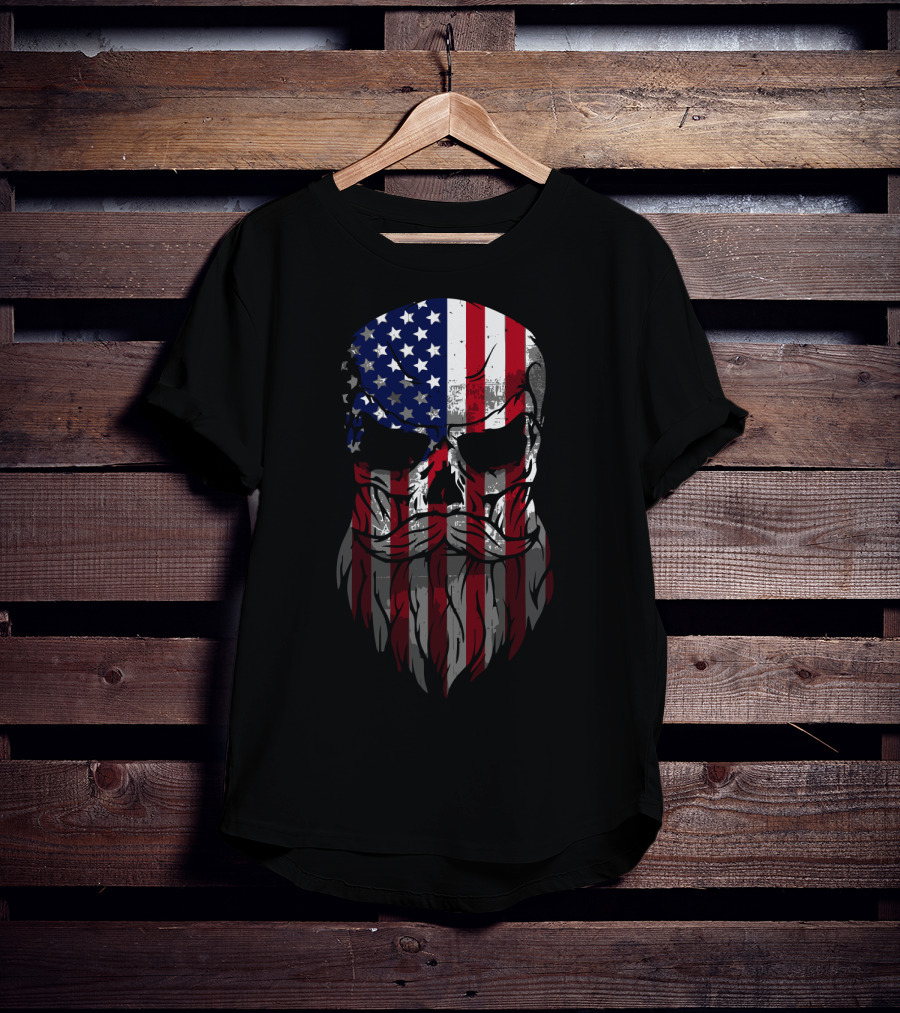 American Beard Skull T-Shirt