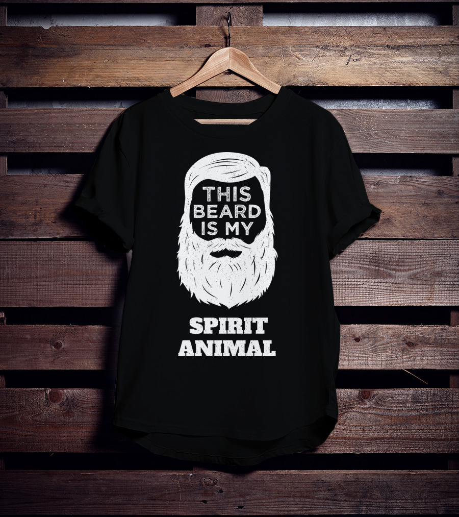 This Beard Is My Spirit Animal Beard And Moustache T-Shirt
