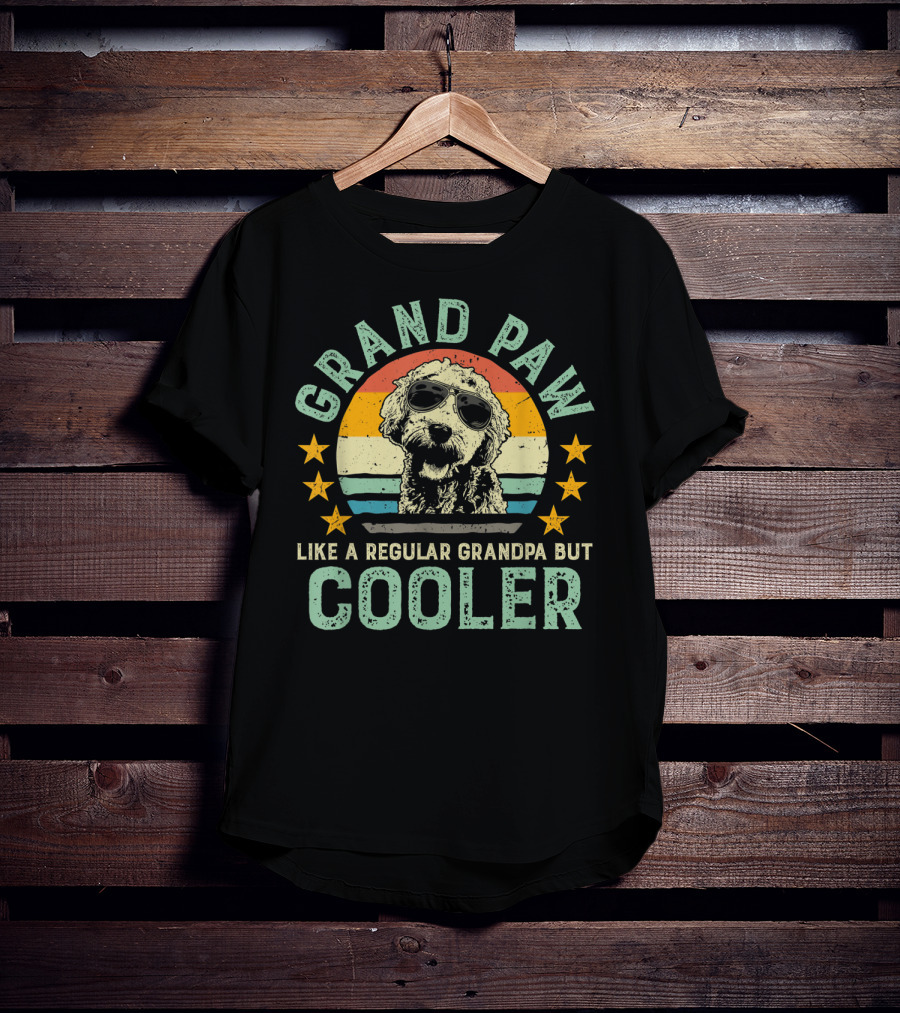 Grand Paw Retro Sunglasses Dog Like A Regular Grandpa But Cooler T-Shirt
