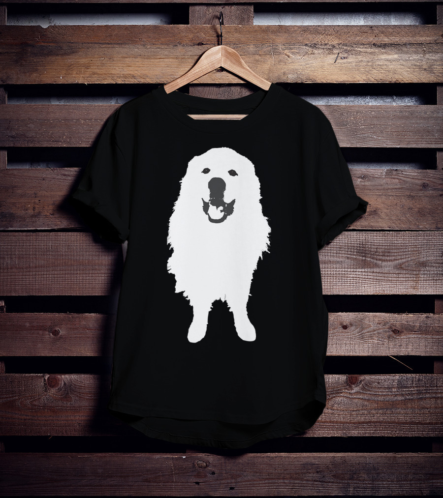 Great Pyrenees Dog Silhouette Smiling T-Shirt