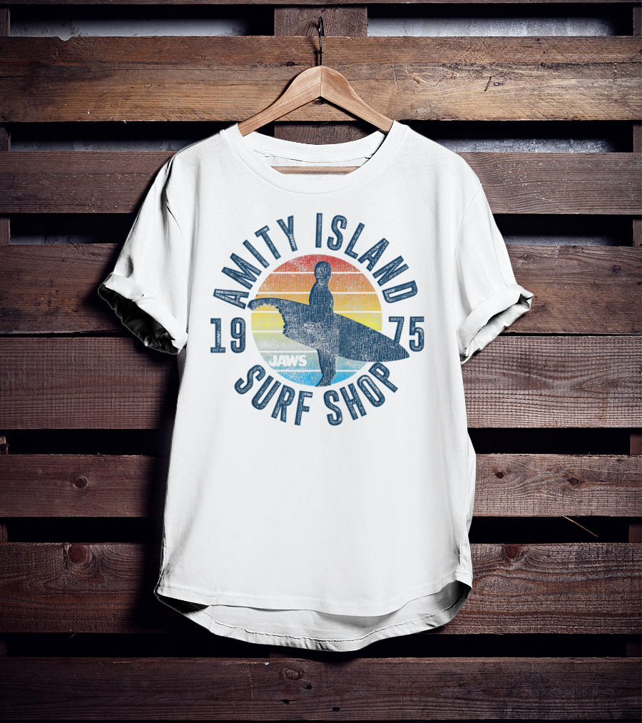 Jaws Amity Island 1975 Surf Shop Retro T-Shirt